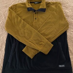 Outdoor Research Men's Mustard and Black Pullover